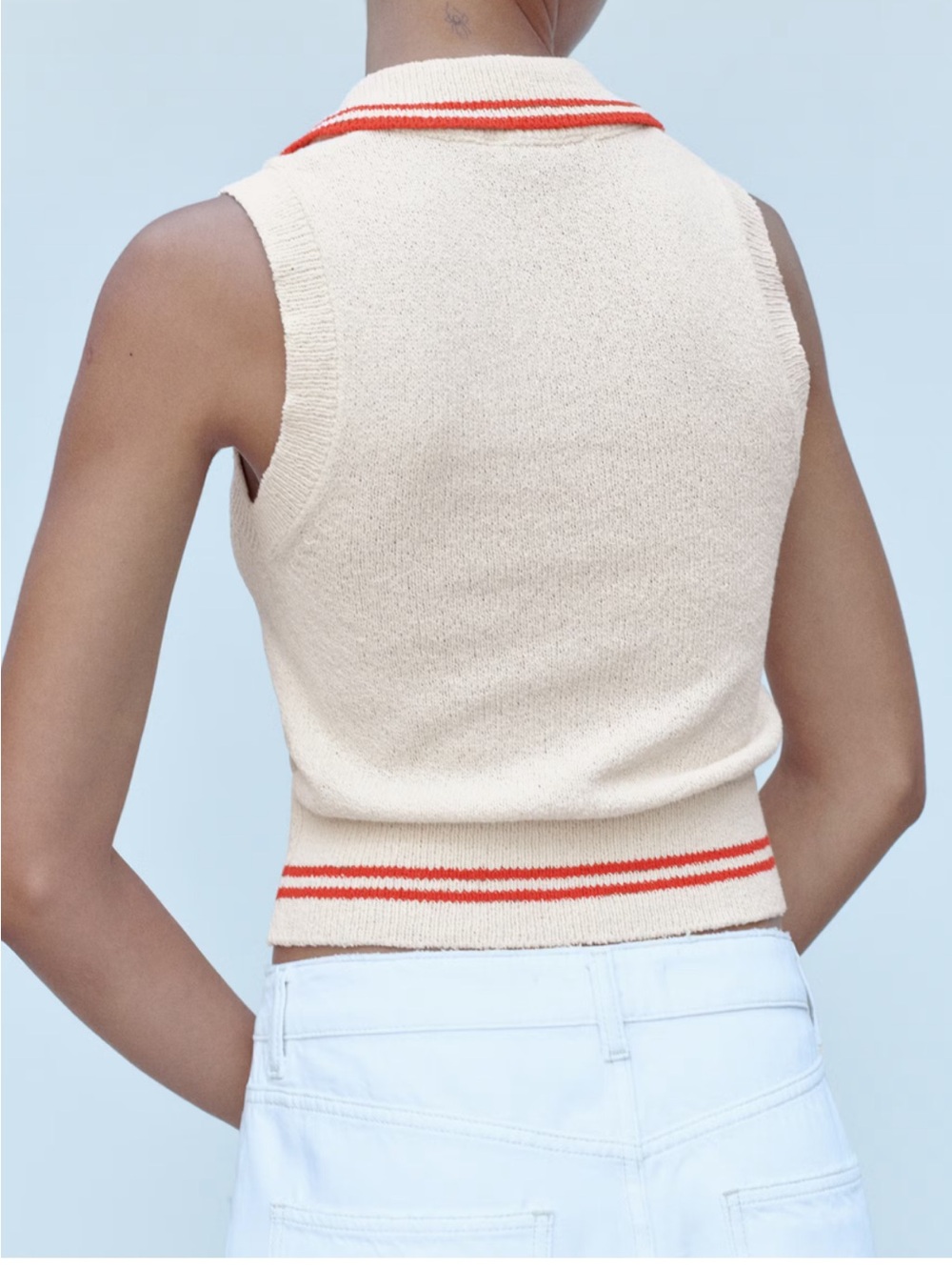Mango Striped Knitted Vest - Picture 3 of 13